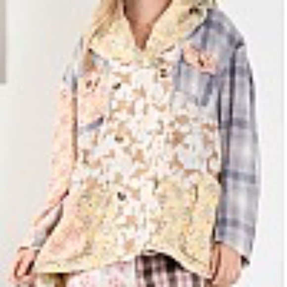 148 NWT BlueVelvet Boho Patchwork Detail Jacket - Picture 14 of 16